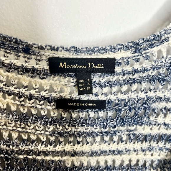 Massimo Dutti Marled Knit Short Sleeve Sweater - Picture 6 of 7